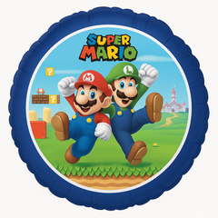 Super Mario Bros Metallic Foil Balloon - 18 Inch