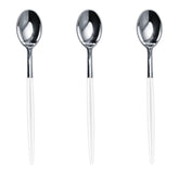 Trendables Spoons White/Silver | 20 Count