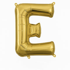 Gold Foil Air-Filled Letter "E" Balloon