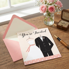 Elegant Wedding Attire Invitation Card