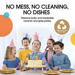 7 In. Gold Plastic Plates | 100 Count