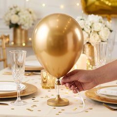 Luxaire Premium Gold Metallic 5" Latex Balloons - 50 Pack