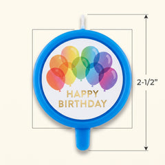 Rainbow Celebration Happy Birthday Candle