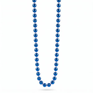 Royal Blue Metallic 30" Bead Necklace
