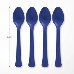 True Navy Plastic Spoons - 7.5 in.
