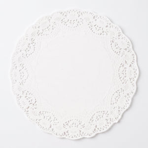 Elegant White Paper Doilies - 12" Round, Pack of 12