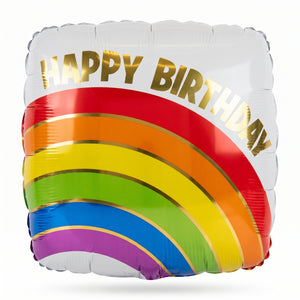 Rainbow Gold Foil Metallic Birthday Balloon