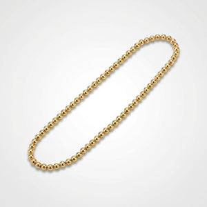 Gold Metallic Bead Necklace - 30 In.