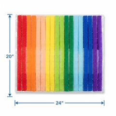 Vibrant Rainbow Mesh Crepe Streamer Backdrop