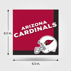 Arizona Cardinals NFL Lunch Napkins - 6.5 In. x 6.5 In. - 36 Pack
