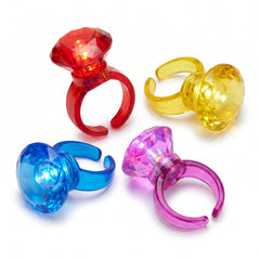 Multi-Colored LED Diamond Light-Up Rings