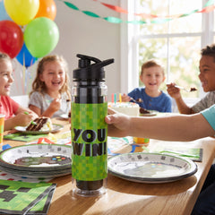 Level Up "You Win" Reusable Water Bottle for Kids Parties