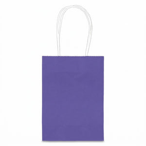 Purple Kraft Paper Gift Bag with Handles - 5"