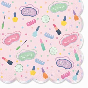 Spa Party Luncheon Napkins - 6.5 In. x 6.5 In. - Fun and Stylish Birthday Tableware