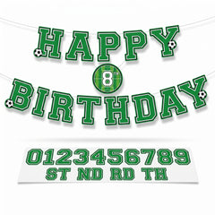 Jumbo Customizable Soccer Birthday Banner with Numbers