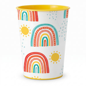Retro Rainbow Reusable Favor Cup - 16 oz