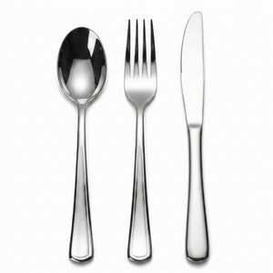 Premium Metallic Silver Cutlery Set - 80 Count