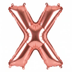 Rose Gold Foil Letter X Balloon
