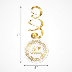 Golden 50th Anniversary Swirl Decorations Value Pack