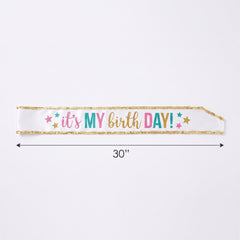 "Happy Cake Day" Birthday Sequin Sash