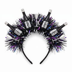 Finally 21 Deluxe Headband with Bottle and Glasses