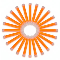 Orange Glow Stick Necklaces - 25 Pack, 4-inch