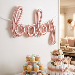 Rose Gold Script Letter 'B' Foil Balloon - 8-Inch Air-Filled