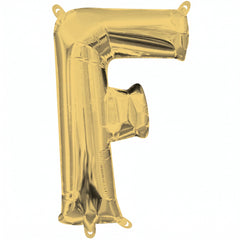 Gold Foil Letter "F" Balloon - Air Filled