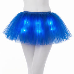 Radiant Royal Blue Light-Up Tutu for Adults