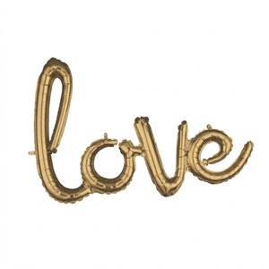 Gold Script Love Foil Balloon