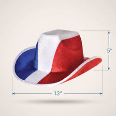 Patriotic Tricolor Cowboy Hat
