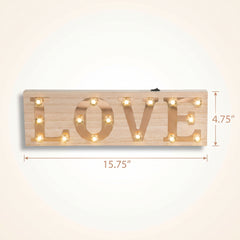 Illuminated LOVE Light-Up Plaque
