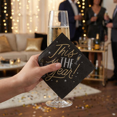 "This Is The Year" New Year's Eve Luncheon Napkins - 6.5 In. X 6.5 In.