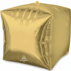 Gold Cube Foil Balloon - Metallic Mylar Party Decoration