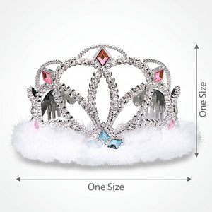 Sparkling Diamond Electronic Tiara with Marabou