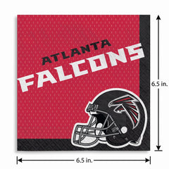 Atlanta Falcons NFL Lunch Napkins - 6.5 In. x 6.5 In.