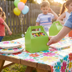 Kiwi Green Gable Party Favor Box