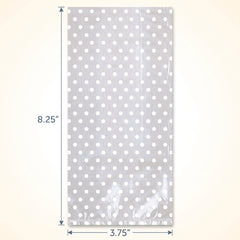 Polka Dot Wedding Favor Treat Bags with Bows - 12 Pack