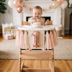Rose Gold Script Number 1 Foil Balloon - 8-Inch Air-Filled