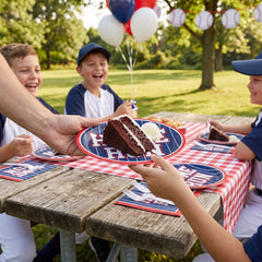 Home Run Baseball Party Plates - 7" Round, 20ct