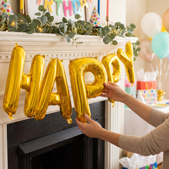 Gold Foil Letter 'P' Air-Filled Balloon