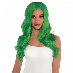 Glamorous Festive Green Team Spirit Wig