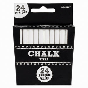Versatile White Chalk Sticks - Pack of 24