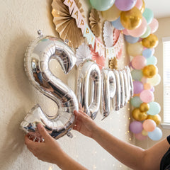 Silver Foil Letter "S" Balloon - Air Filled