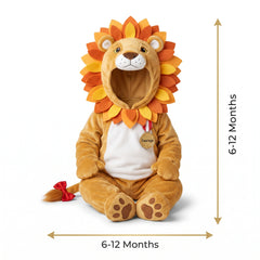 Infant Cowardly Lion Costume from The Wizard of Oz - Plush Halloween Jumpsuit with Hood