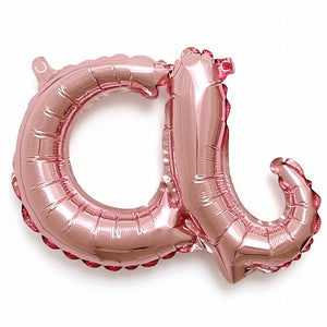 Rose Gold Script Letter A Foil Balloon - 8-Inch Air-Filled
