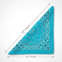 Turquoise Paisley Bandana - Versatile Costume Accessory