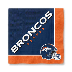 Denver Broncos NFL Luncheon Napkins - 6.5 In. x 6.5 In.