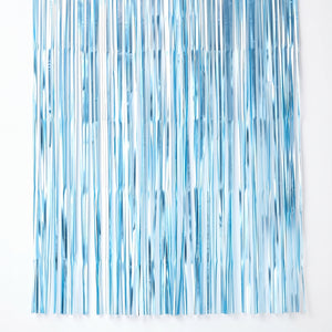 Glittering Blue Tinsel Door Curtain Backdrop