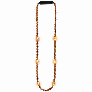 Radiant Orange Light-Up Bead Necklace